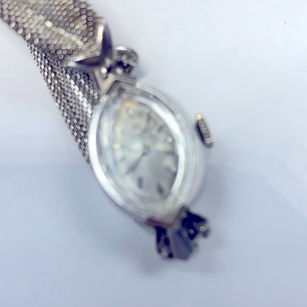 Omega 14K Solid White Gold Watch